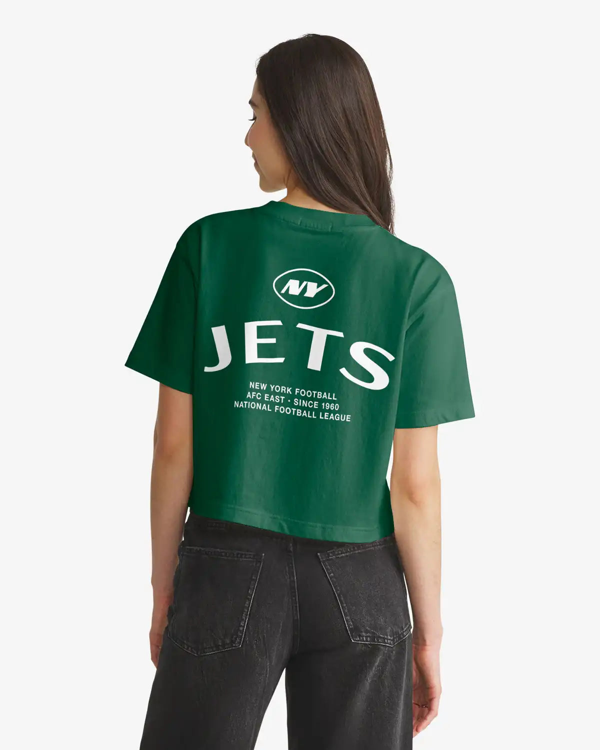 NEW YORK JETS HADRIAN '47 FOUNDATION CROP TEE WOMENS