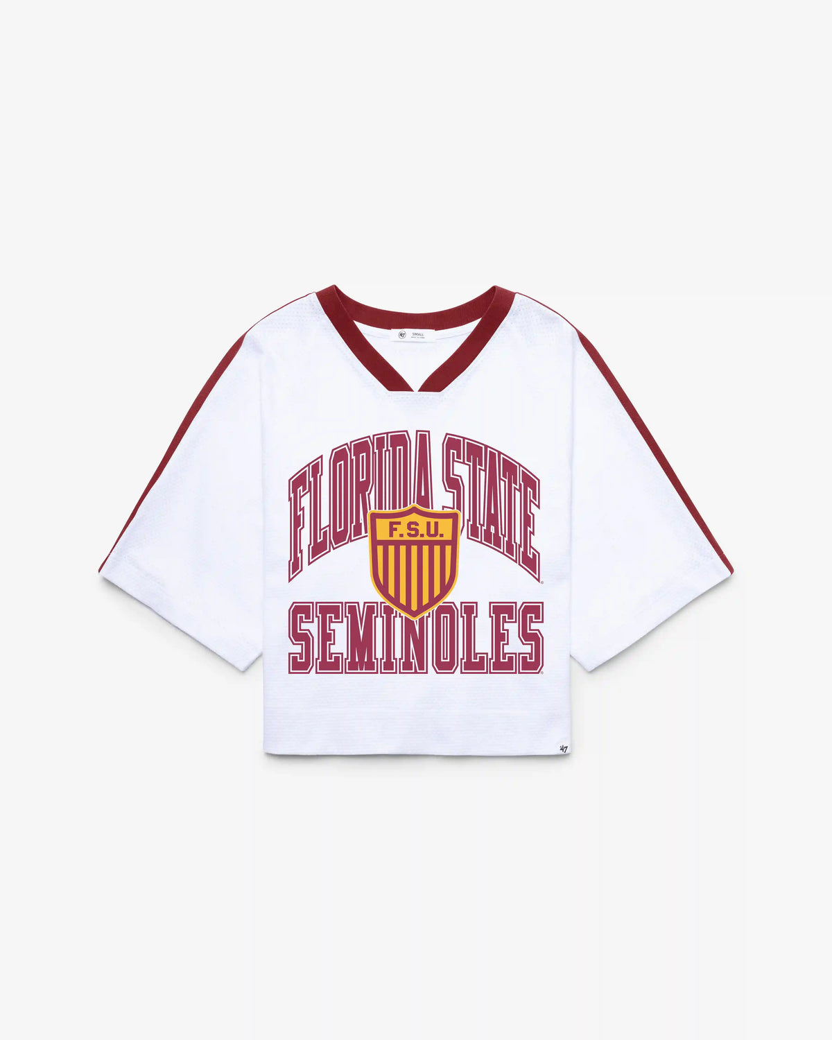 FLORIDA STATE SEMINOLES VINTAGE BIG OVERARCH '47 WOMEN'S DROP NEEDLE RAGLAN JERSEY