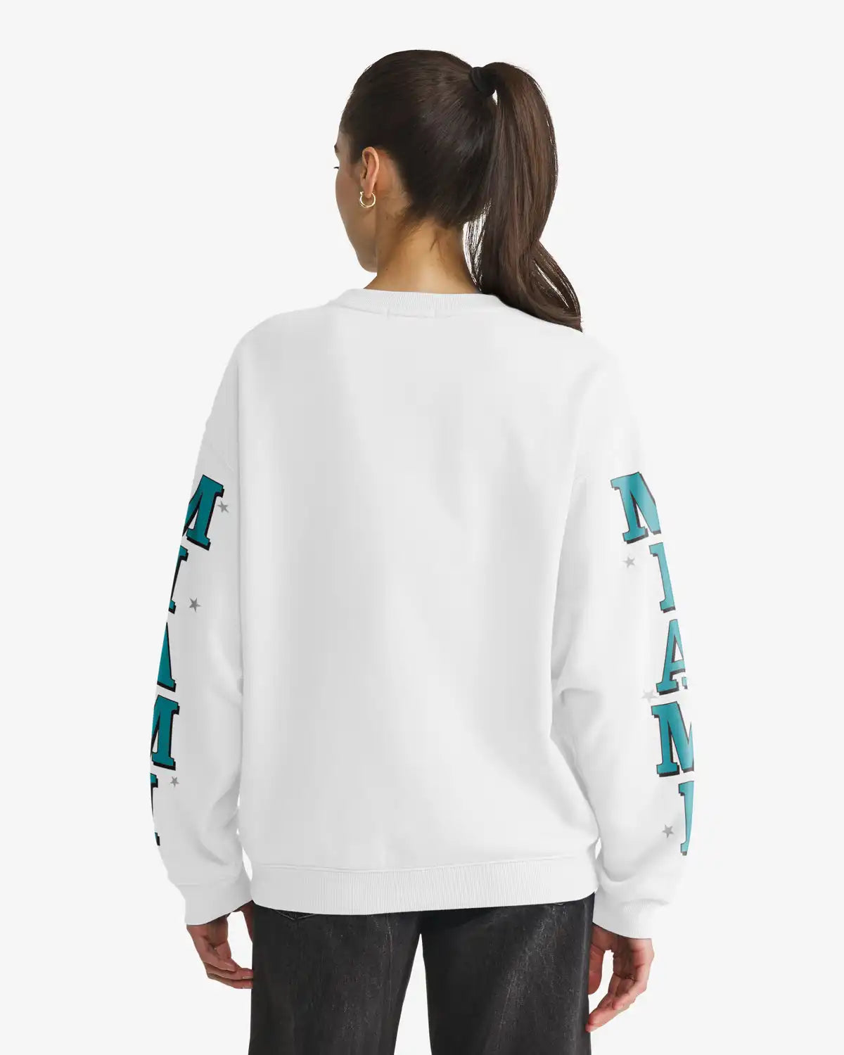 MIAMI DOLPHINS HISTORIC THUNDEROUS '47 WOMEN'S OVERSIZED CREW