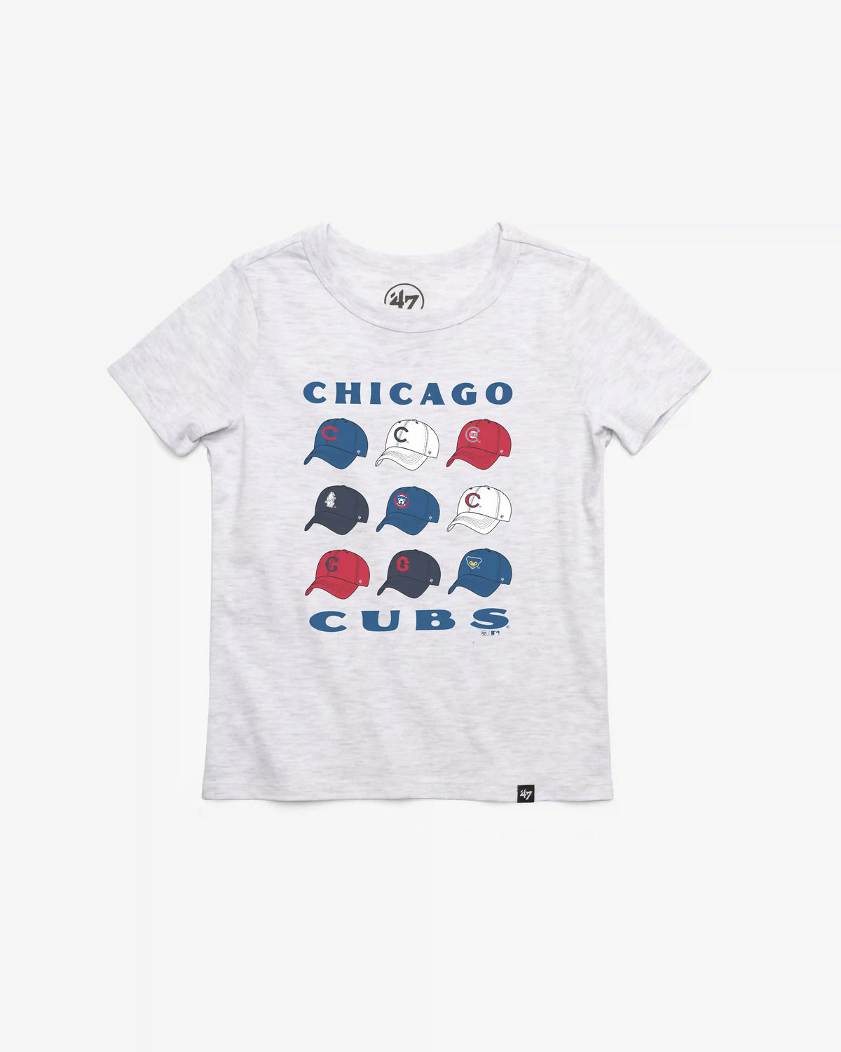 CHICAGO CUBS COOPERSTOWN CAP OFF '47 KID'S FRANKLIN TEE