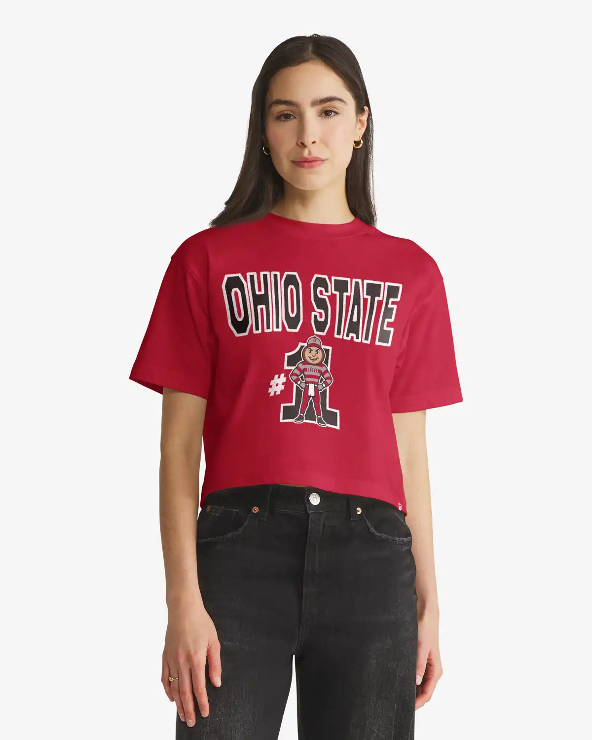 OHIO STATE BUCKEYES FIRST RANK '47 FOUNDATION CROP TEE WOMENS