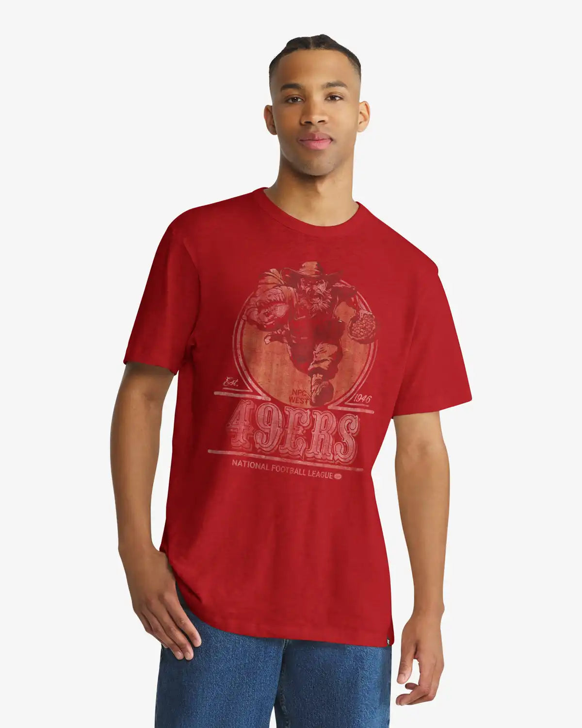 SAN FRANCISCO 49ERS HISTORIC EMBLEM MARK '47 SCRUM TEE