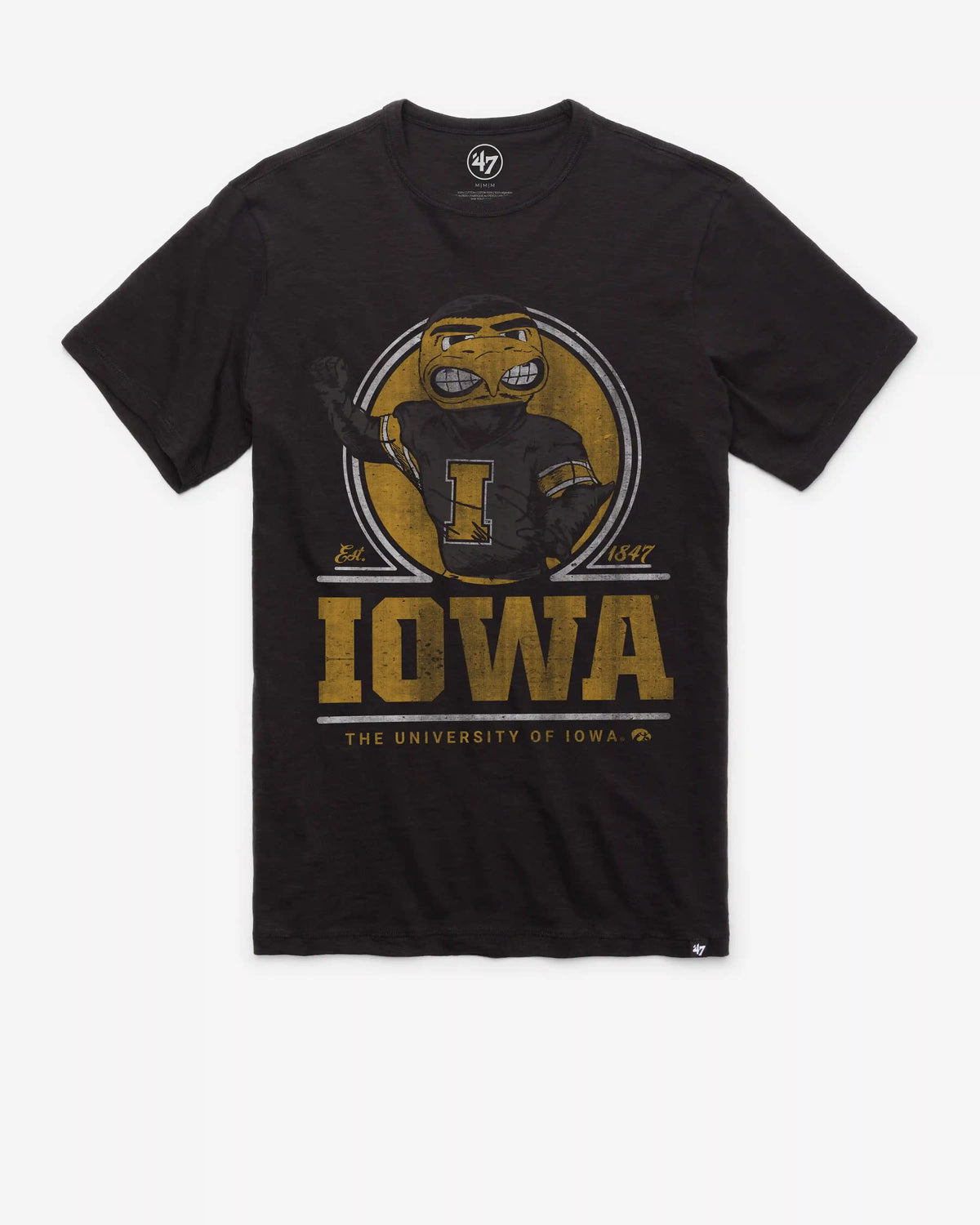 IOWA HAWKEYES EMBLEM MARK '47 SCRUM TEE