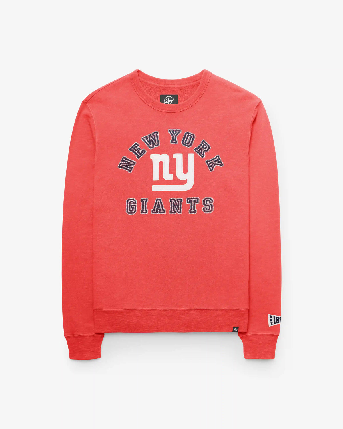 NEW YORK GIANTS HISTORIC CALDERWOOD WELL WORN '47 FRENCH TERRY CREW