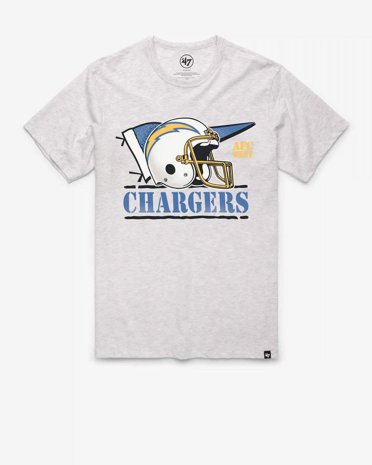 LOS ANGELES CHARGERS HISTORIC MOTION FIELD '47 FRANKLIN TEE
