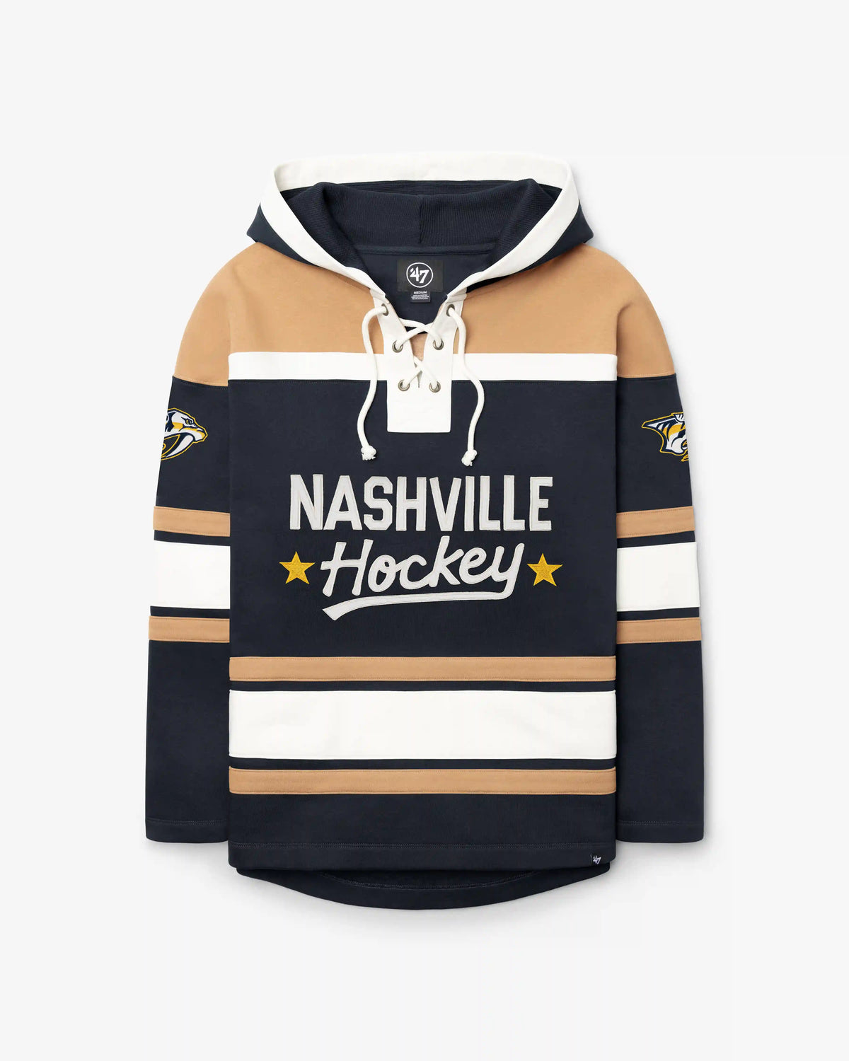 NASHVILLE PREDATORS BLOCK SCRIPT SUPERIOR '47 LACER HOOD