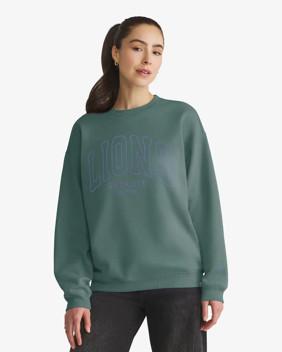 DETROIT LIONS FORMA LUXE '47 WOMEN'S OVERSIZED CREW