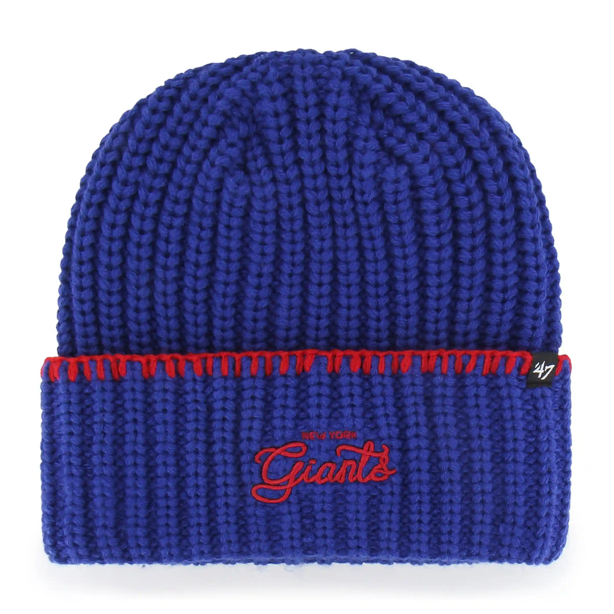 NEW YORK GIANTS BLANKET STITCH 47 CUFF KNIT