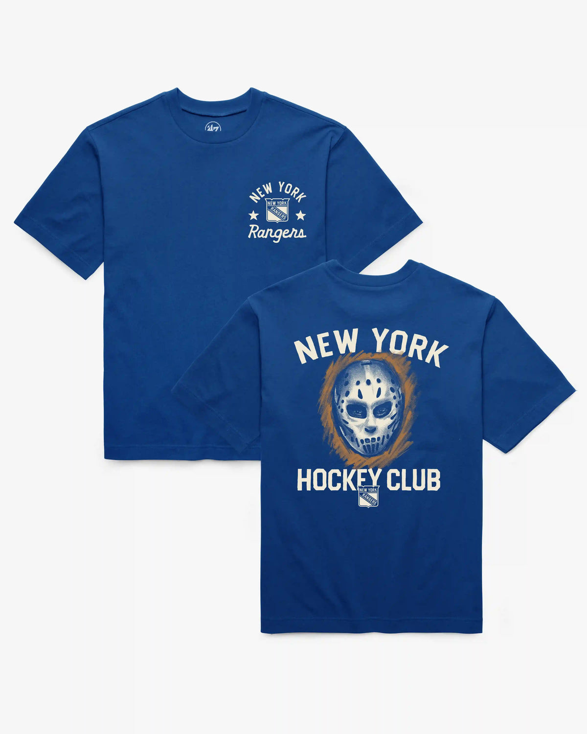 NEW YORK RANGERS MASK BACK '47 FOUNDATION TEE