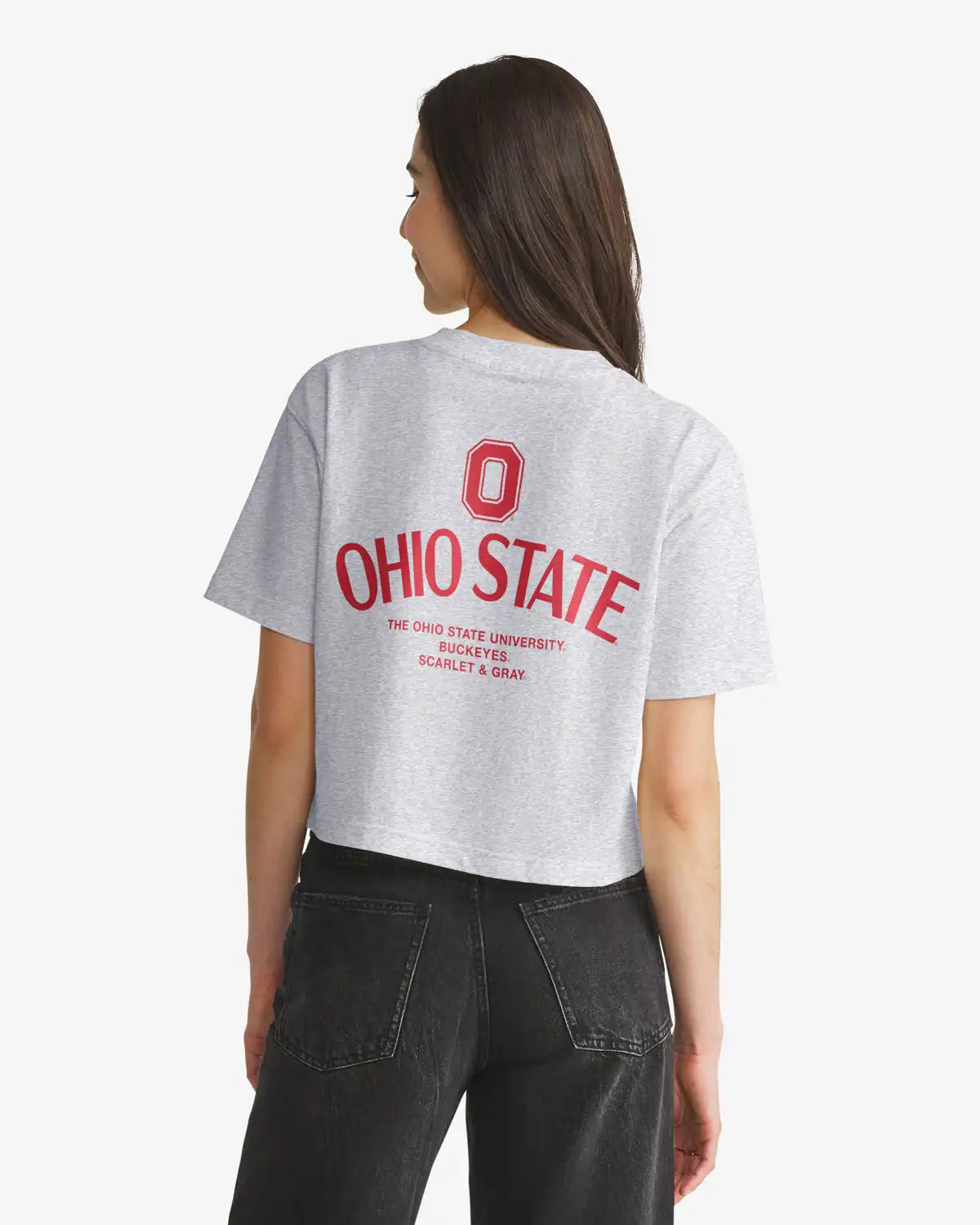 OHIO STATE BUCKEYES HADRIAN '47 FOUNDATION CROP TEE WOMENS
