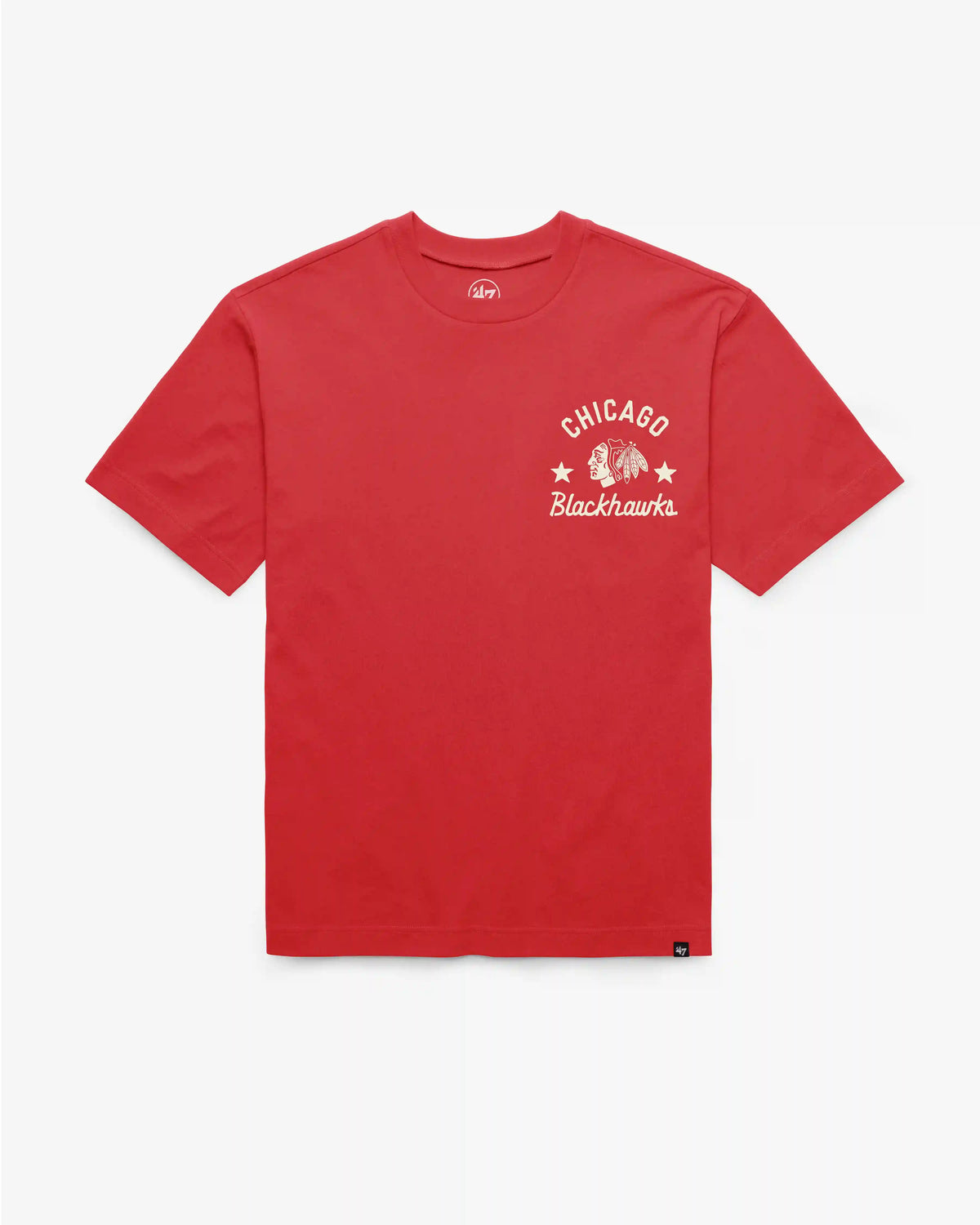 CHICAGO BLACKHAWKS MASK BACK '47 FOUNDATION TEE