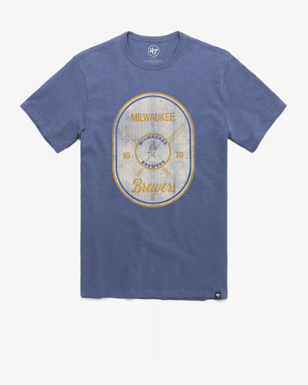 MILWAUKEE BREWERS COOPERSTOWN CROSS PATCH '47 SCRUM TEE