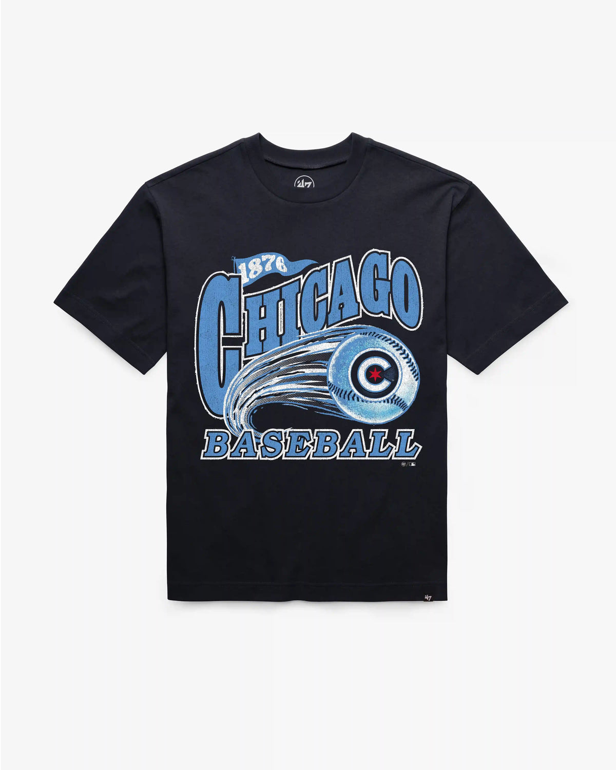 CHICAGO CUBS CITY CONNECT GAME WORN CURVE '47 FOUNDATION TEE