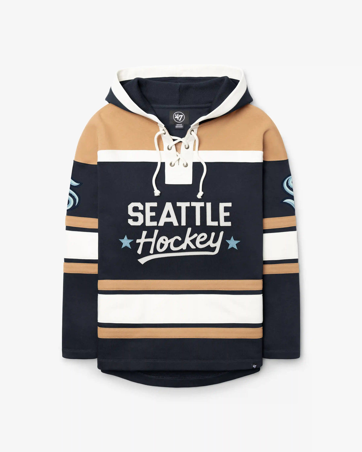 SEATTLE KRAKEN BLOCK SCRIPT SUPERIOR '47 LACER HOOD