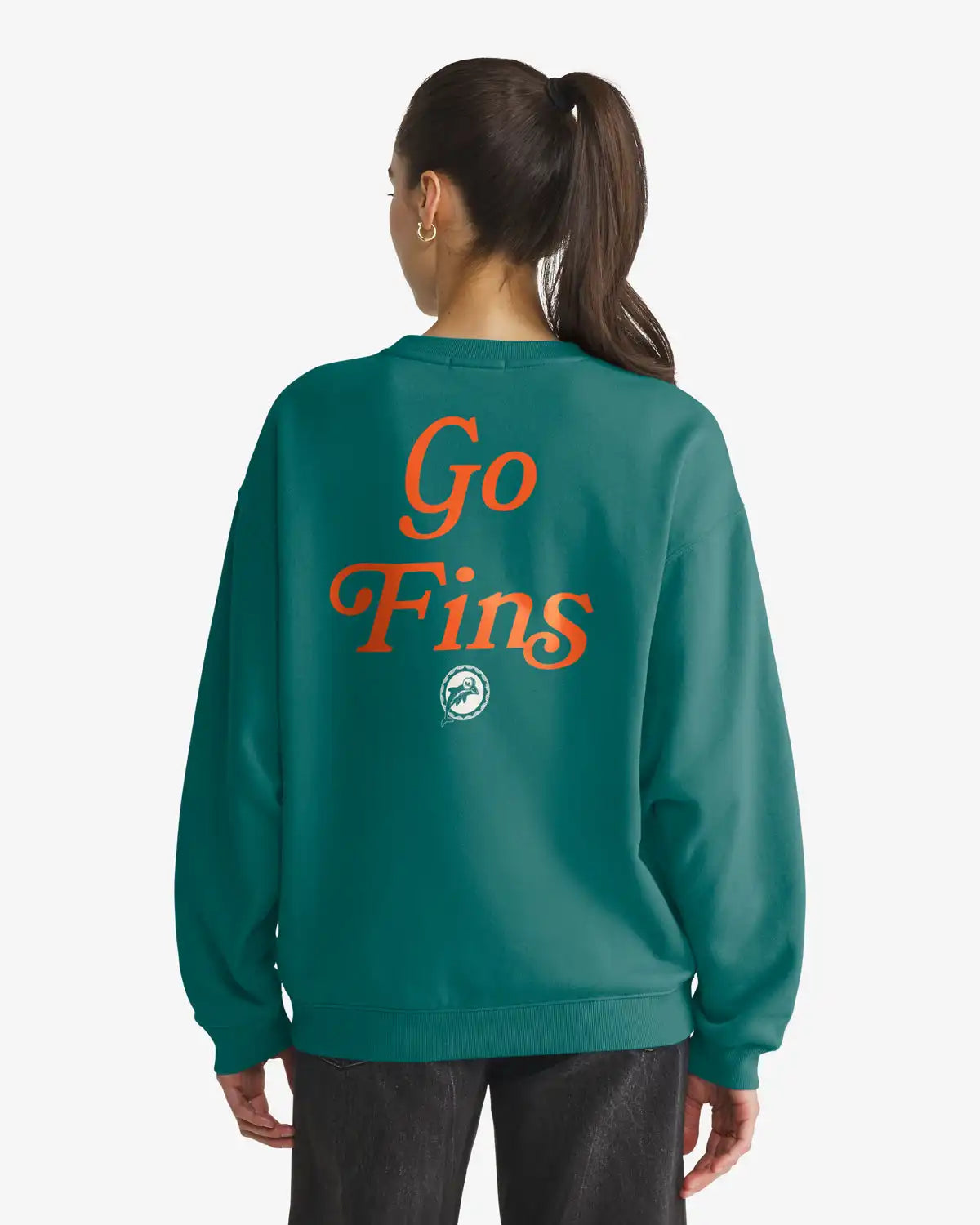 Miami Dolphins Historic Shout It Out '47 Oversized Crew Women's