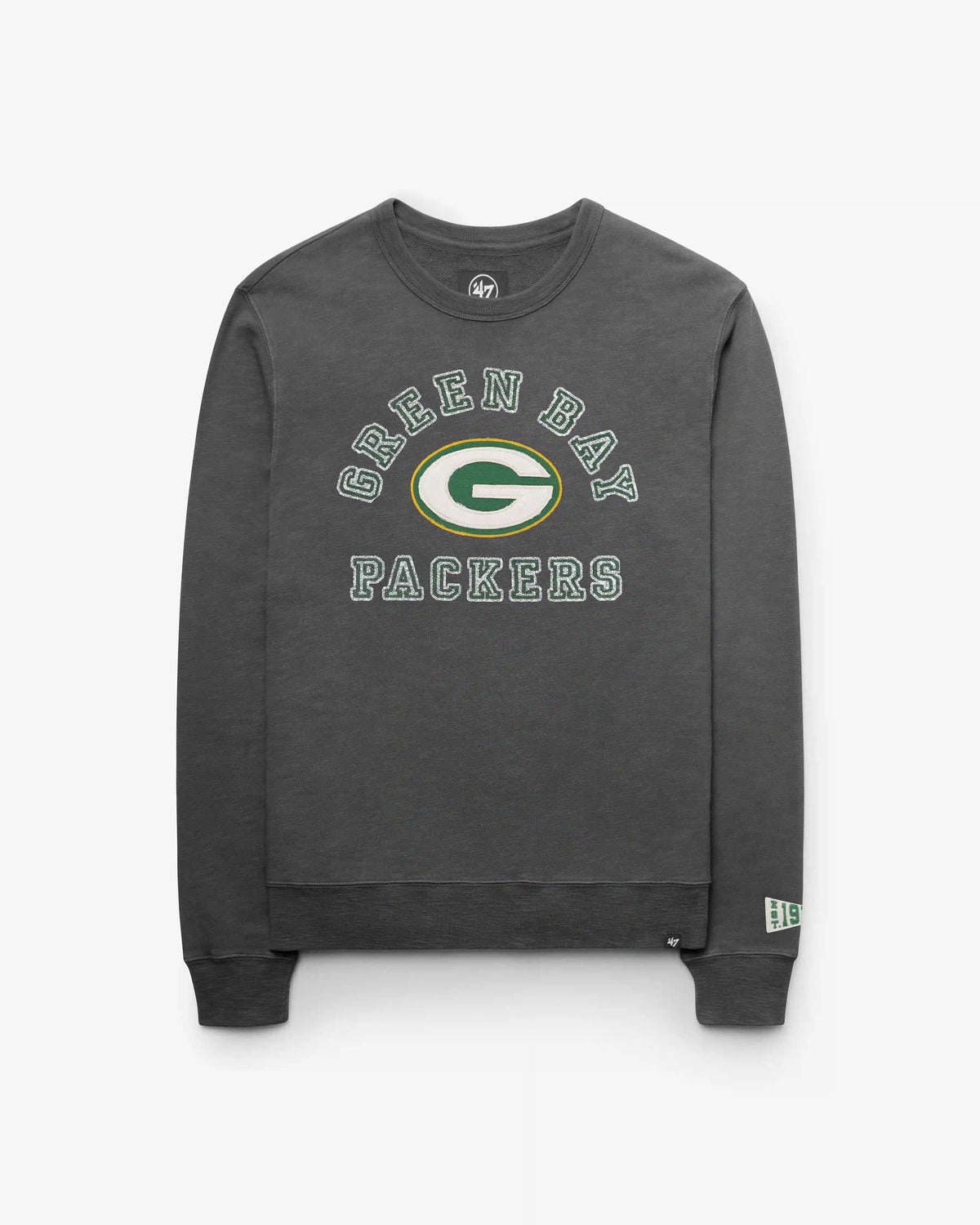 GREEN BAY PACKERS CALDERWOOD WELL WORN '47 FRENCH TERRY CREW