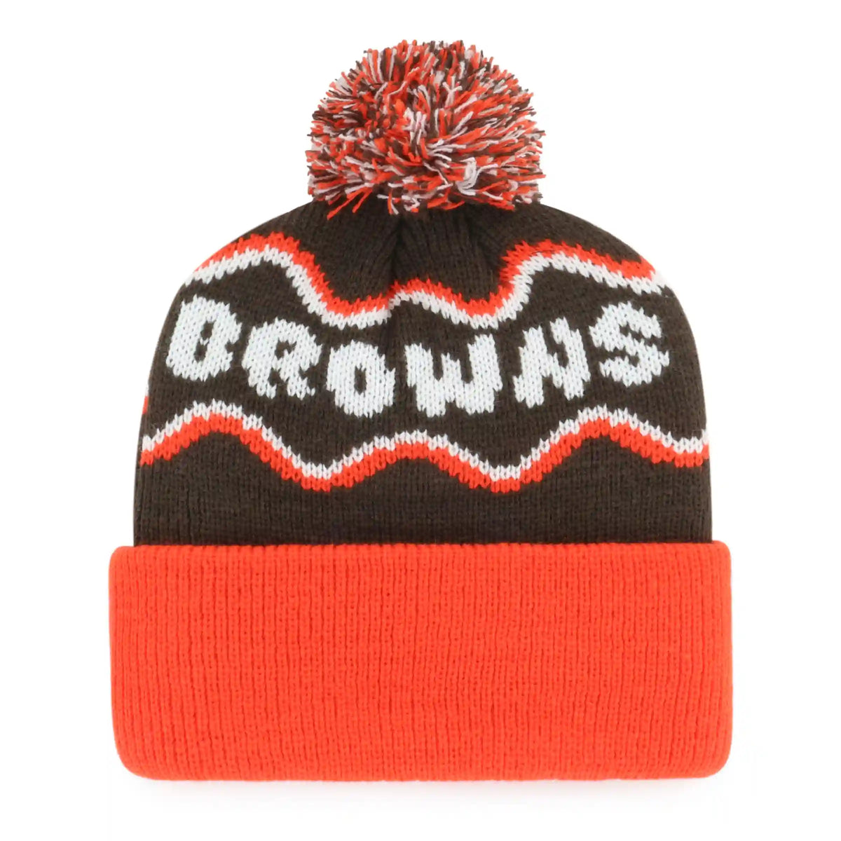 CLEVELAND BROWNS SQUIGGLE SCRIPT '47 KID'S CUFF KNIT