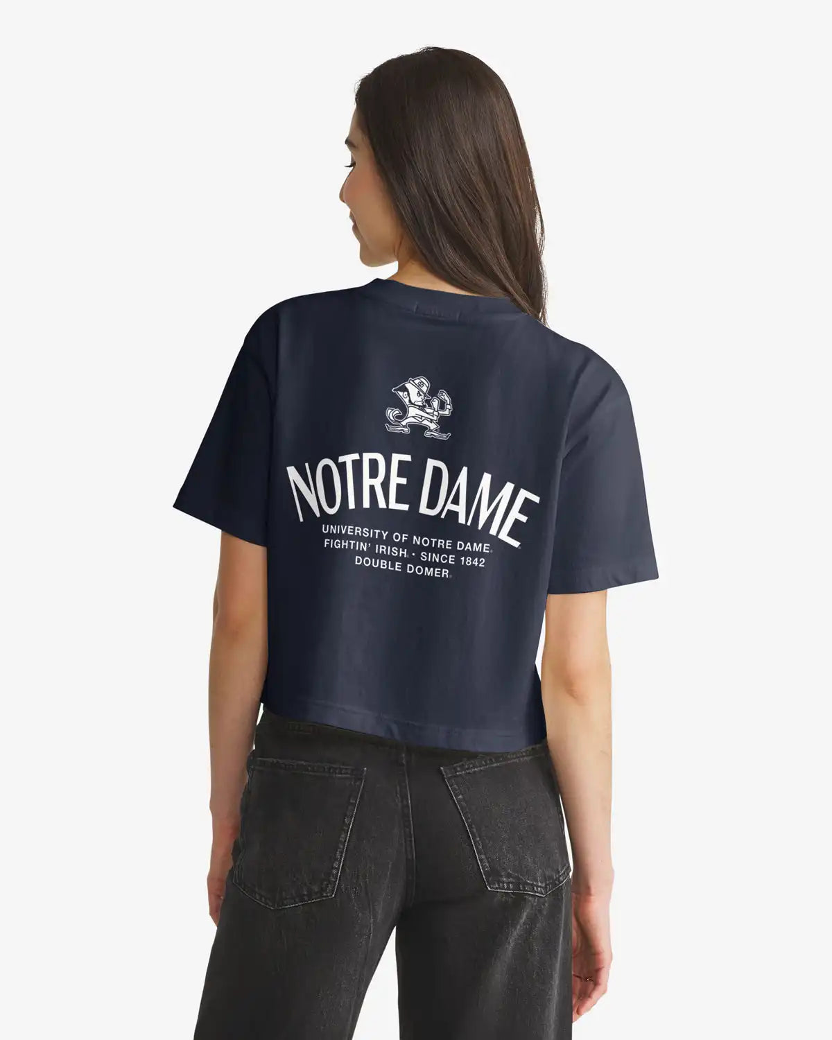 NOTRE DAME FIGHTING IRISH HADRIAN '47 FOUNDATION CROP TEE WOMENS