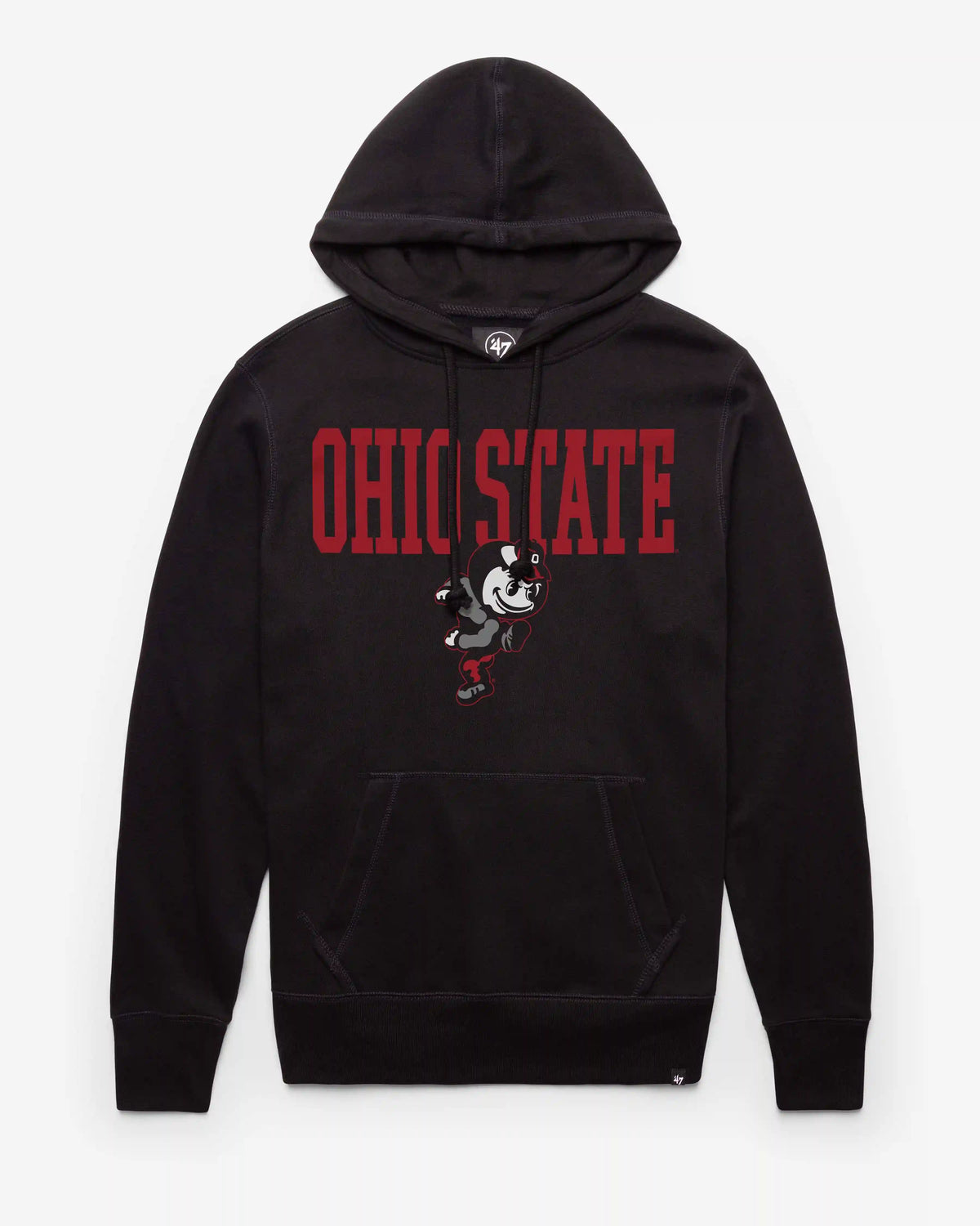 OHIO STATE BUCKEYES VINTAGE STRAIGHT BLOCK '47 HEADLINE HOOD