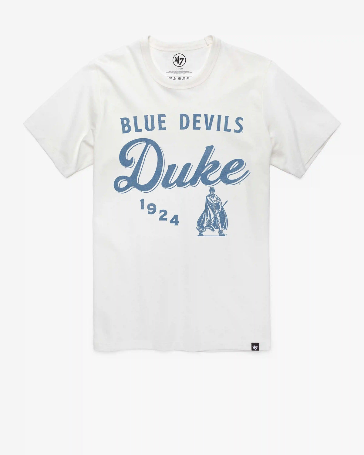 DUKE BLUE DEVILS DIAG SCRIPT '47 FRANKLIN TEE
