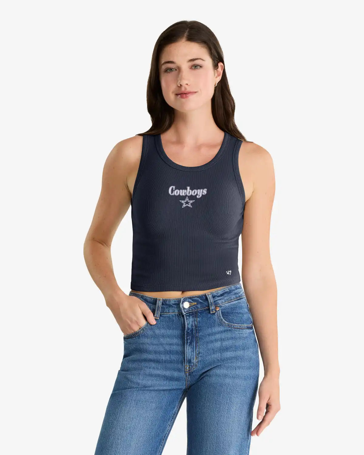 DALLAS COWBOYS STRAIGHT CUT '47 BABY RIB TANK WOMENS