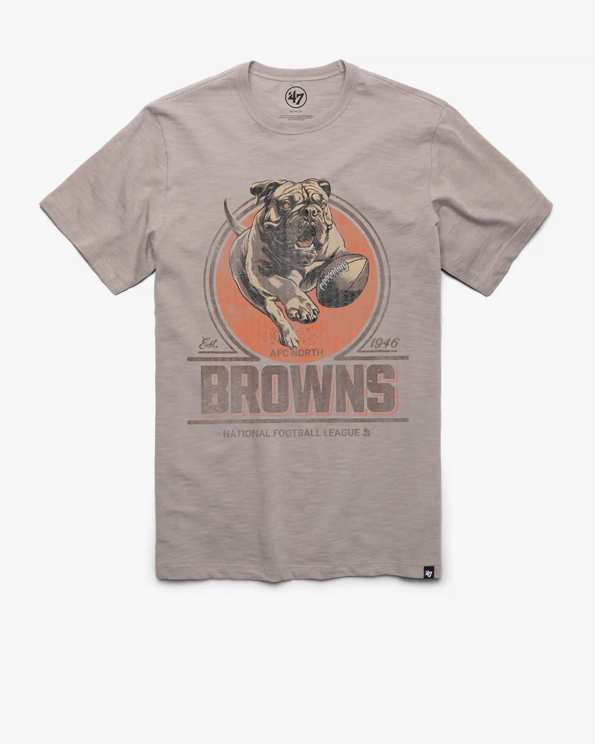 CLEVELAND BROWNS HISTORIC EMBLEM MARK '47 SCRUM TEE
