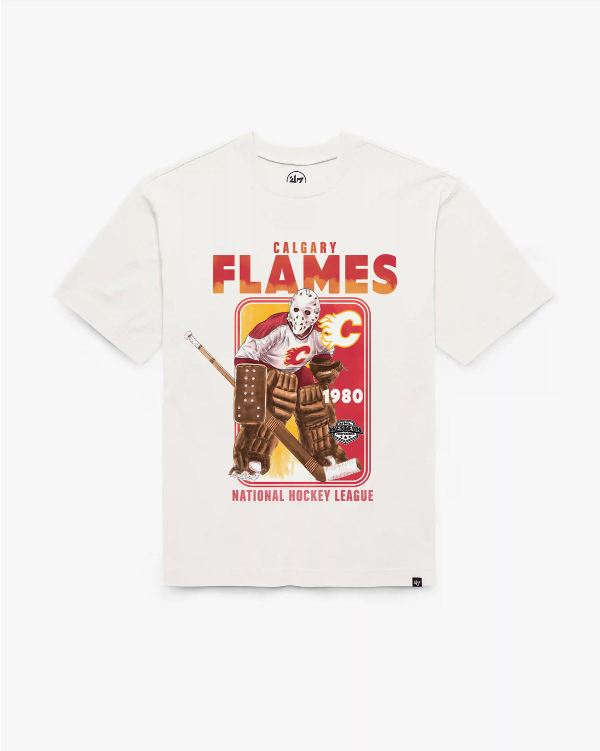 CALGARY FLAMES VINTAGE PLAYBRUSH '47 FOUNDATION TEE