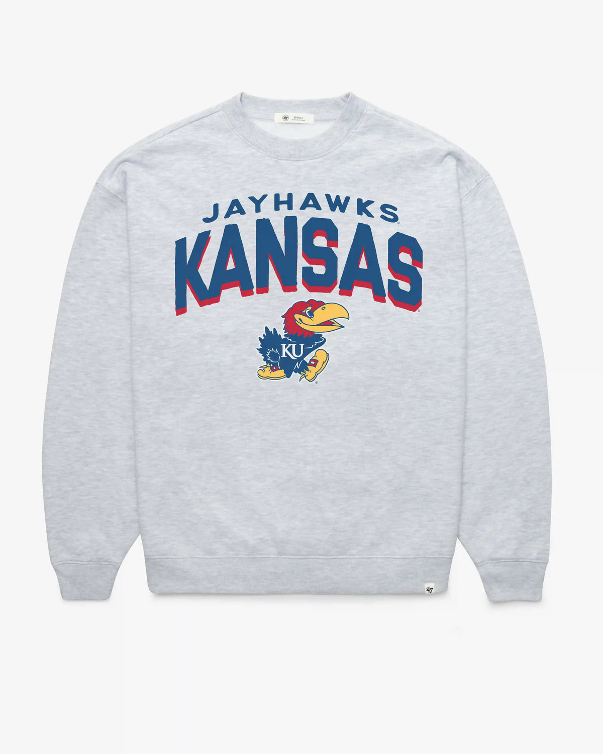 KANSAS JAYHAWKS CAMPUS ARCH CLOUD '47 OVERSIZED CREW WOMENS