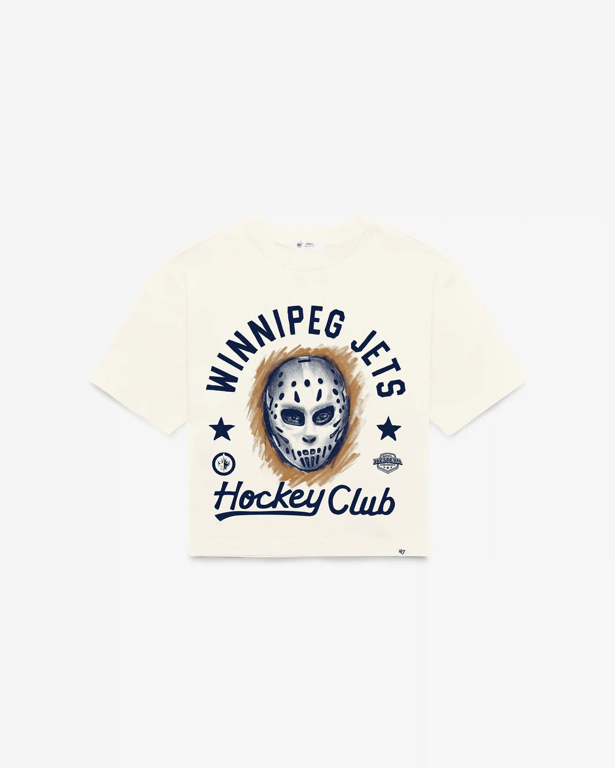 WINNIPEG JETS ARCH MASK '47 FOUNDATION CROP TEE WOMENS