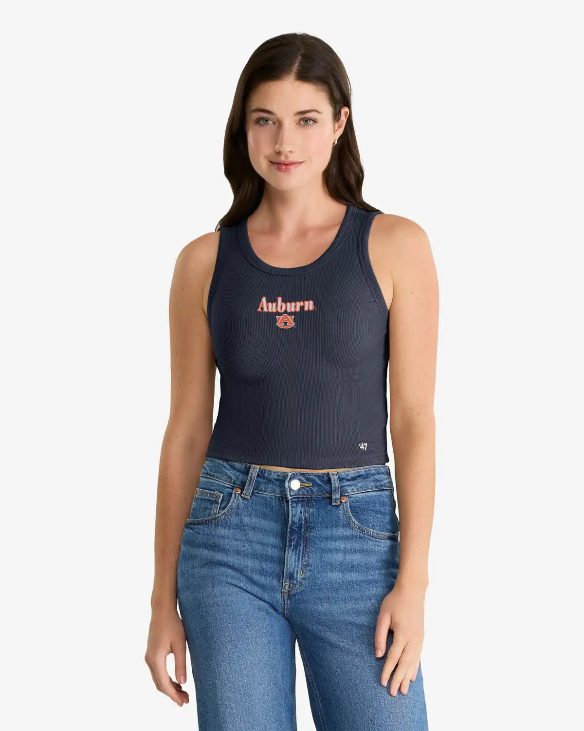 AUBURN TIGERS STRAIGHT CUT '47 BABY RIB TANK WOMENS