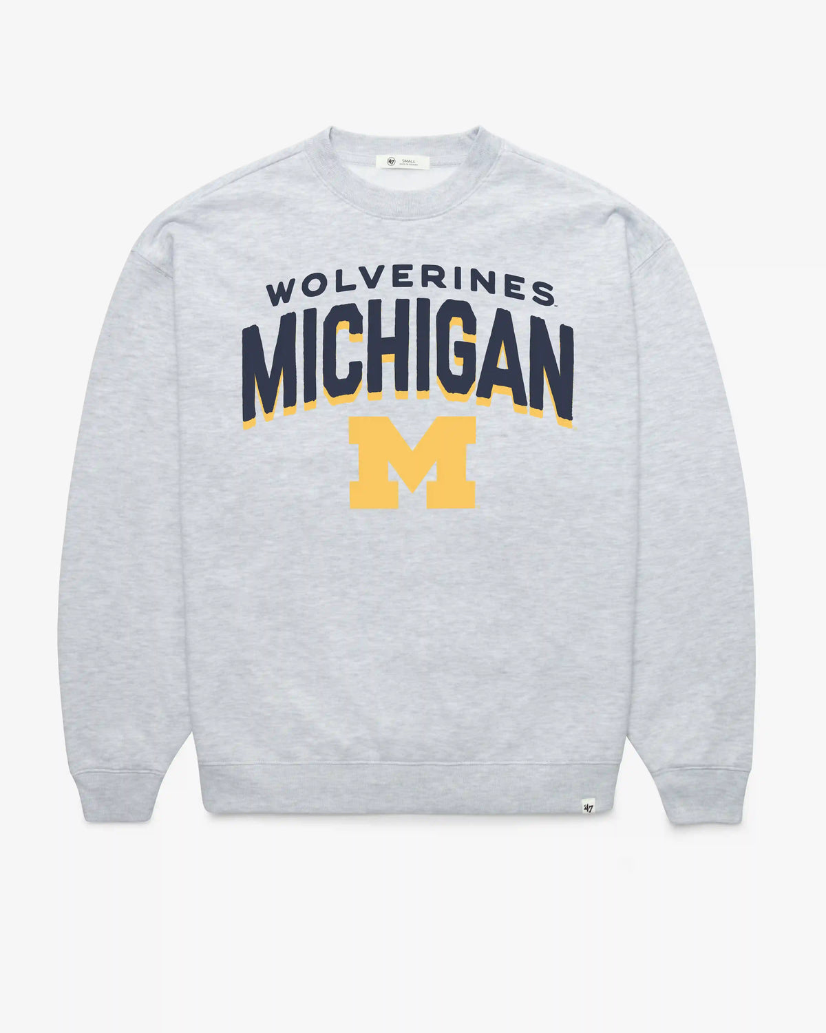 MICHIGAN WOLVERINES CAMPUS ARCH CLOUD '47 OVERSIZED CREW WOMENS