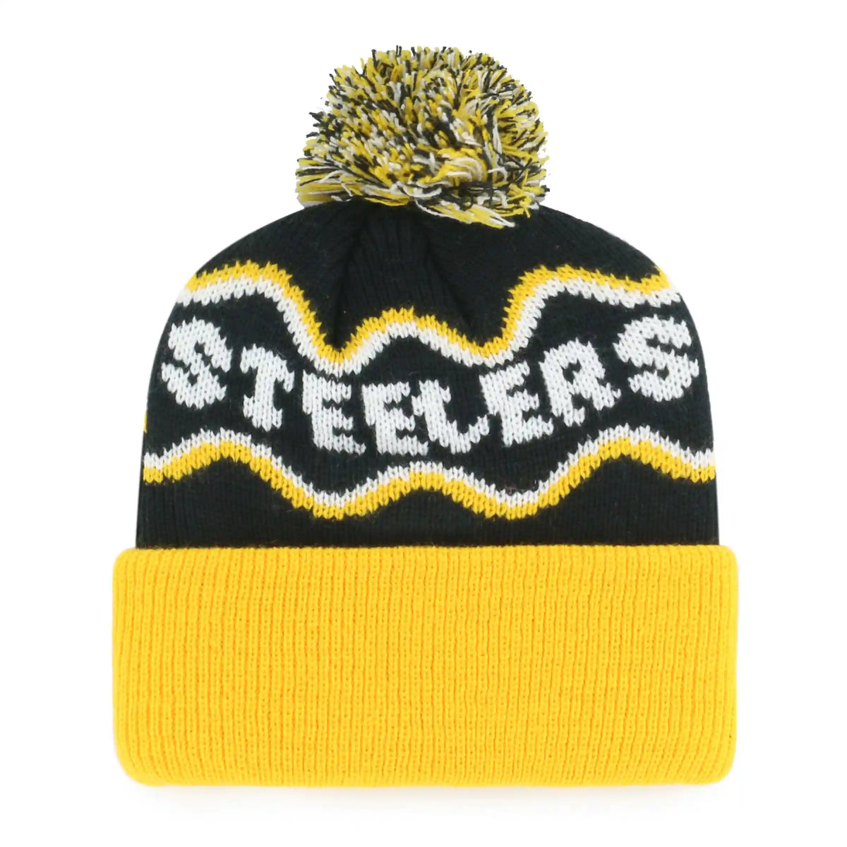 PITTSBURGH STEELERS SQUIGGLE SCRIPT '47 KID'S CUFF KNIT