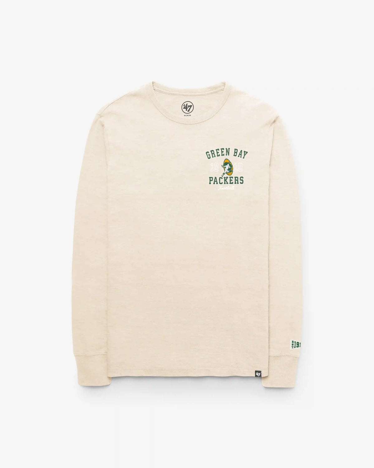 GREEN BAY PACKERS HISTORIC EGREMONT WELL WORN '47 HEAVY SLUB LONG SLEEVE TEE