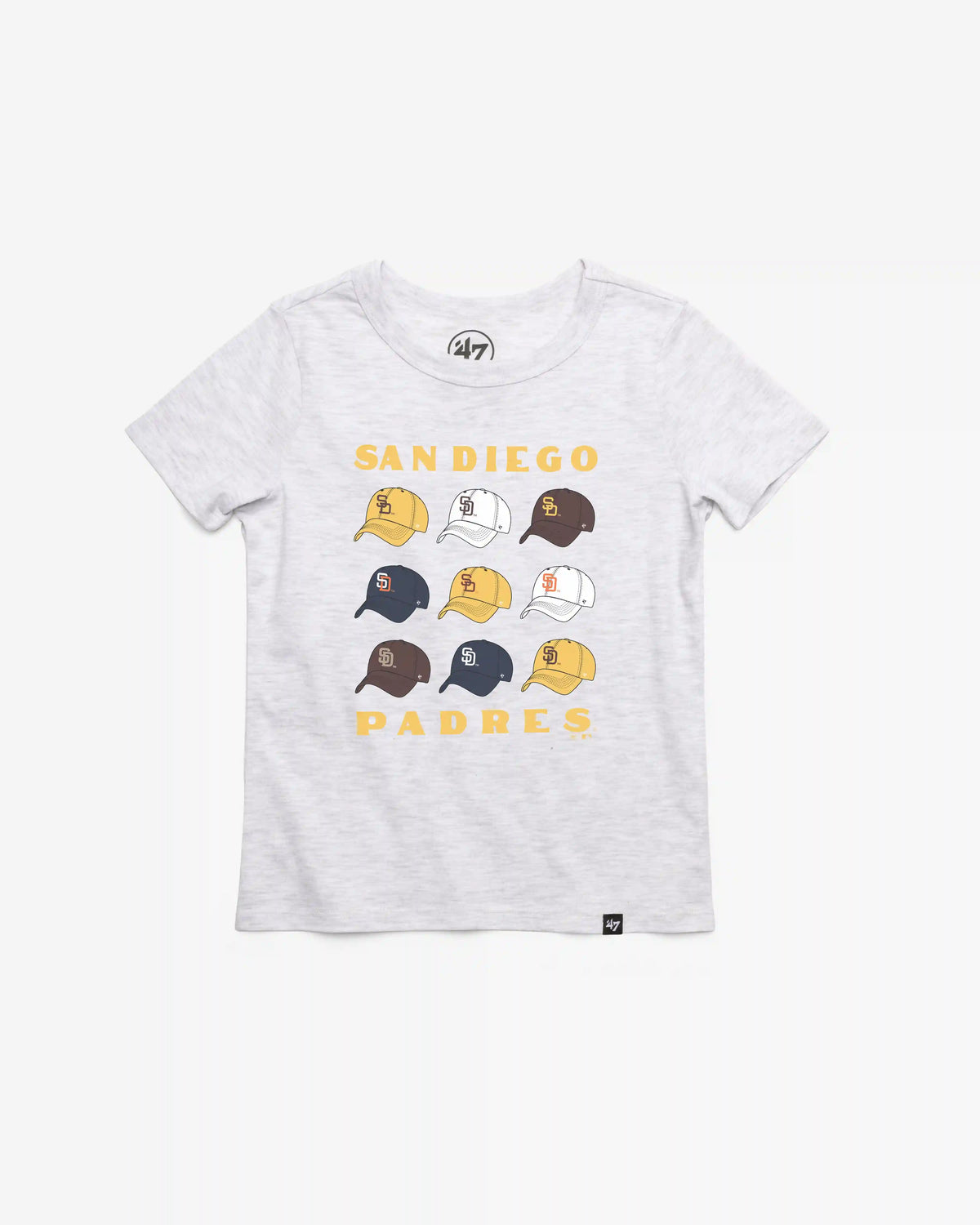 SAN DIEGO PADRES COOPERSTOWN CAP OFF '47 KID'S FRANKLIN TEE
