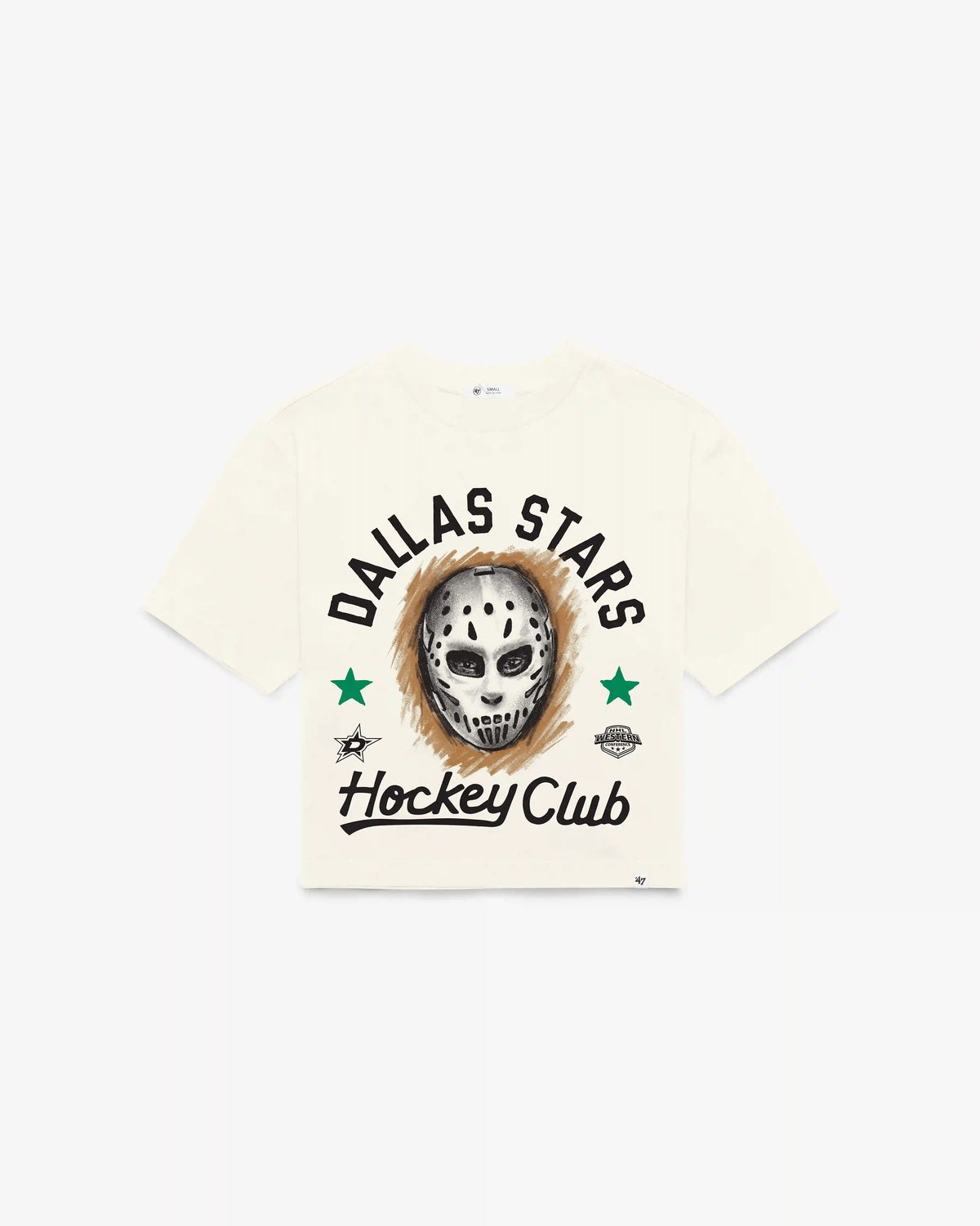 DALLAS STARS ARCH MASK '47 FOUNDATION CROP TEE WOMENS