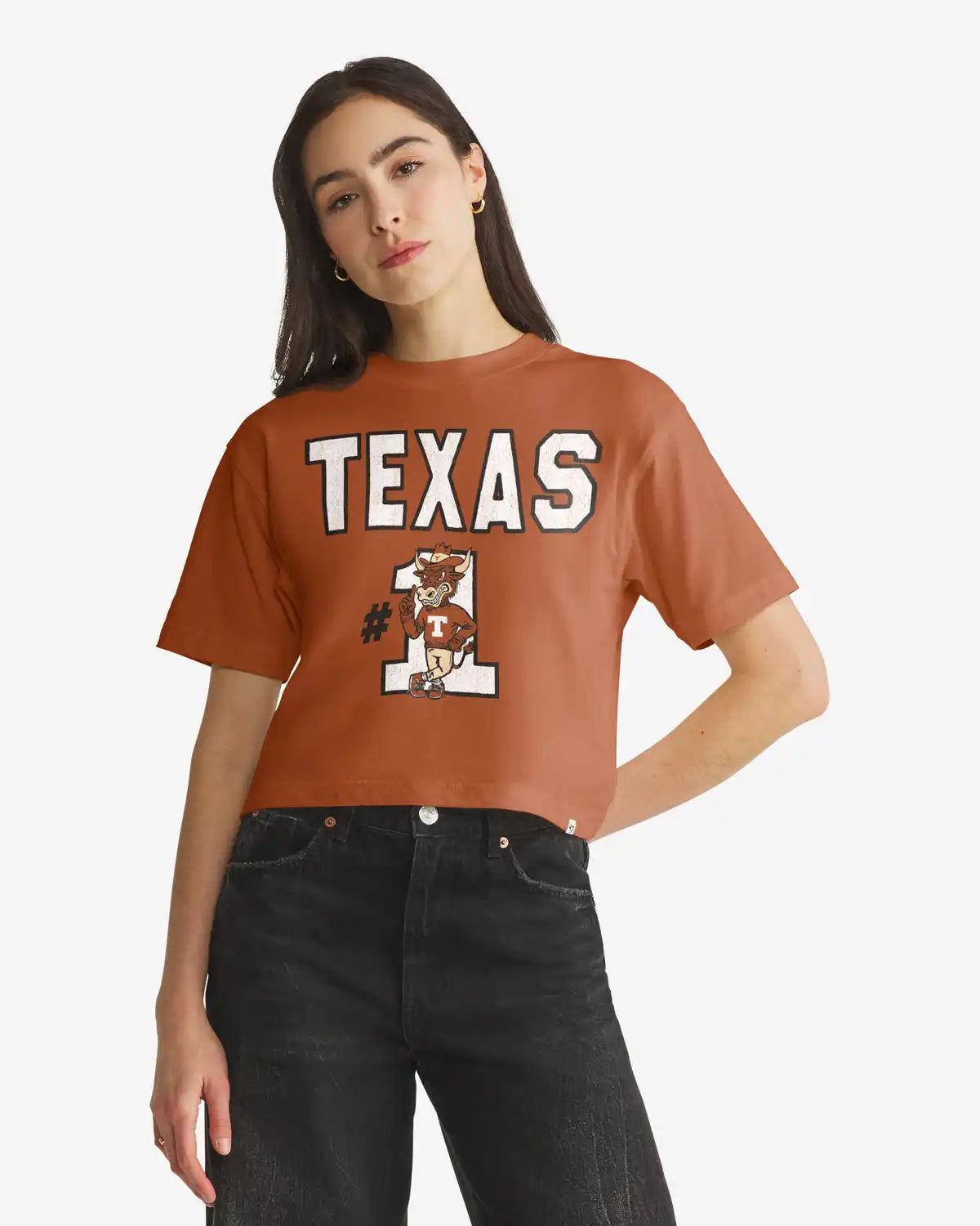 TEXAS LONGHORNS FIRST RANK '47 FOUNDATION CROP TEE WOMENS