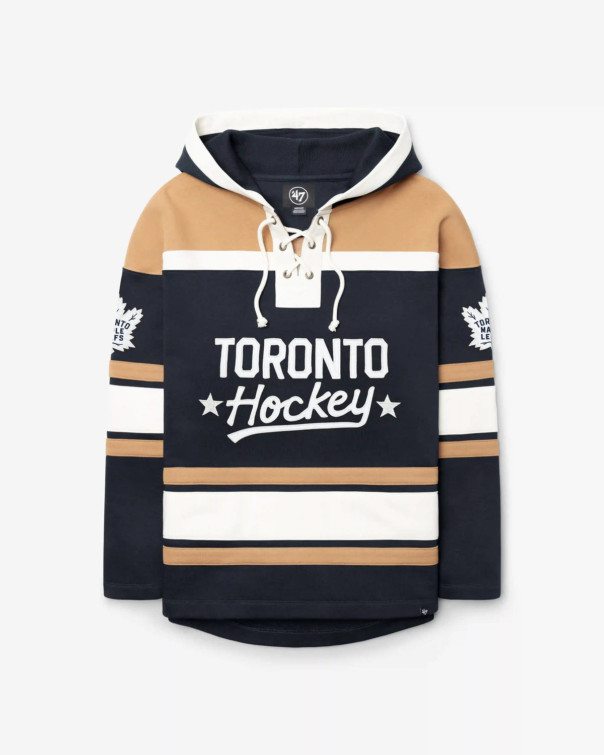 TORONTO MAPLE LEAFS BLOCK SCRIPT SUPERIOR '47 LACER HOOD