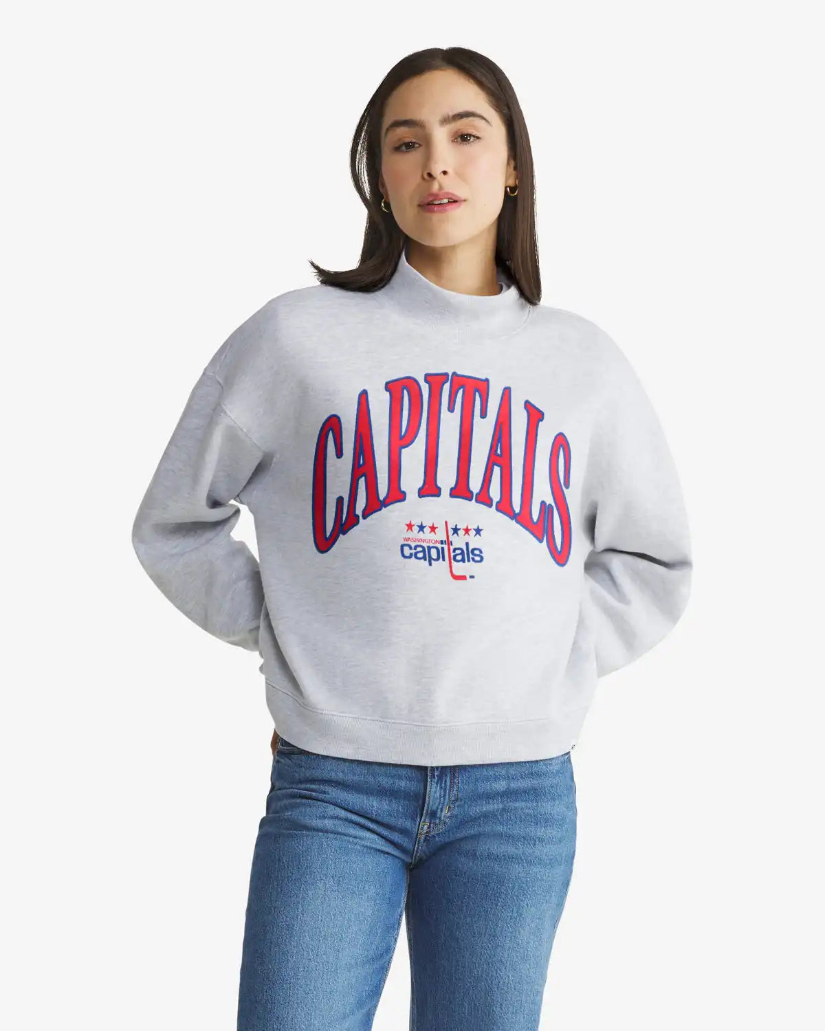 WASHINGTON CAPITALS VINTAGE VANTAGE '47 WOMEN'S MOCK NECK PULLOVER