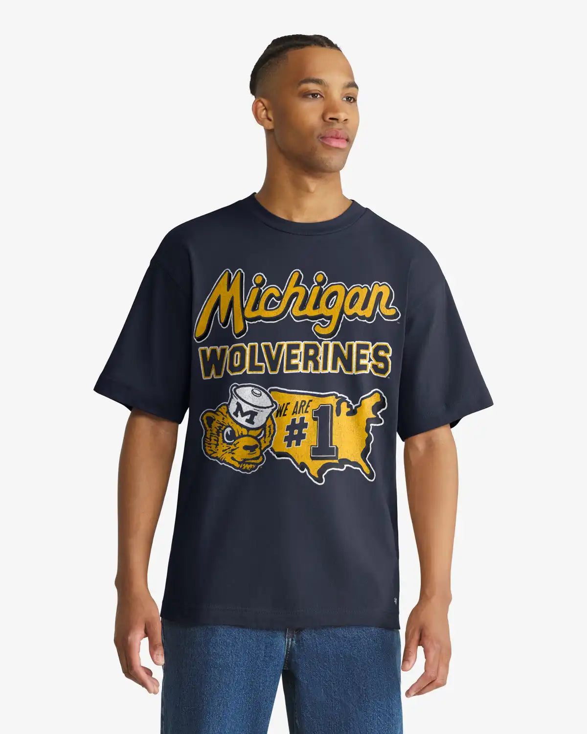 MICHIGAN WOLVERINES VINTAGE MASCOT MANIA '47 FOUNDATION TEE