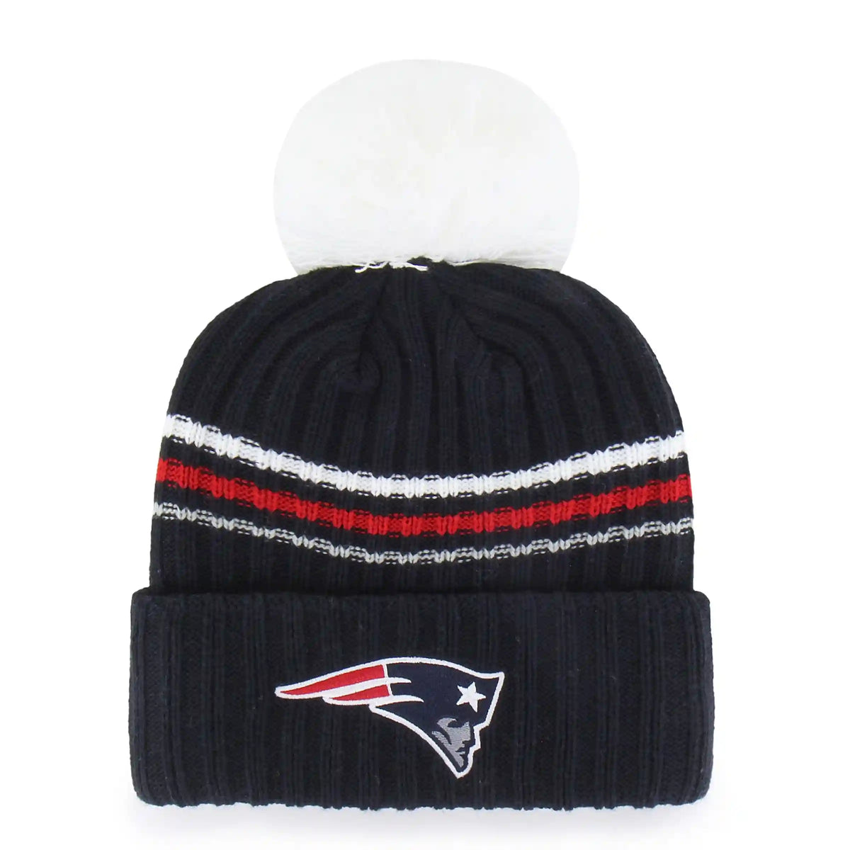 NEW ENGLAND PATRIOTS FUZZY SCRIPT '47 CUFF KNIT WOMEN