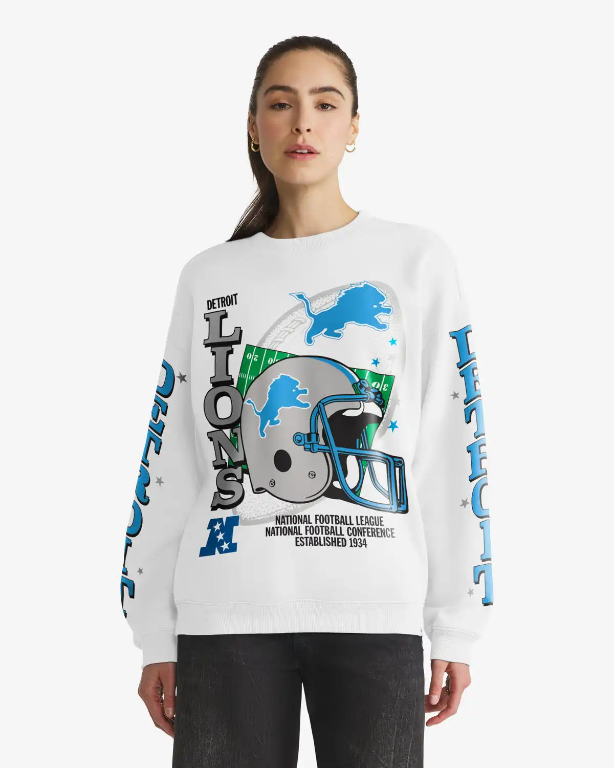 DETROIT LIONS HISTORIC THUNDEROUS '47 WOMEN'S OVERSIZED CREW