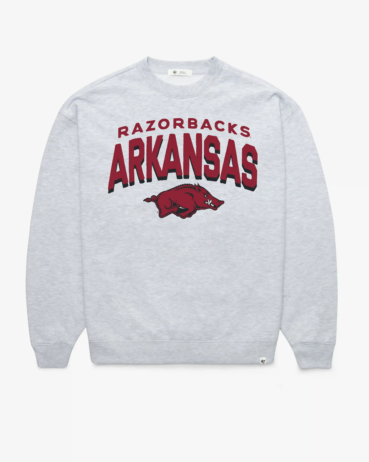 ARKANSAS RAZORBACKS CAMPUS ARCH CLOUD '47 OVERSIZED CREW WOMENS
