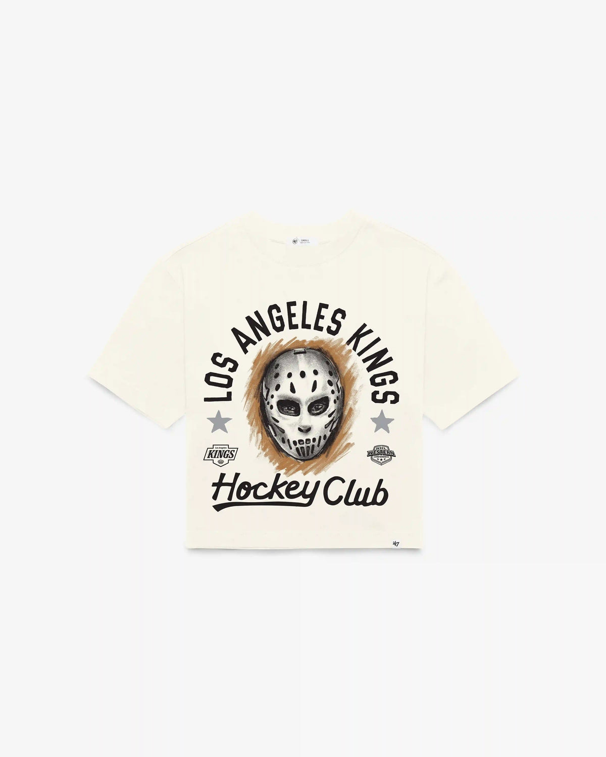 LOS ANGELES KINGS ARCH MASK '47 FOUNDATION CROP TEE WOMENS