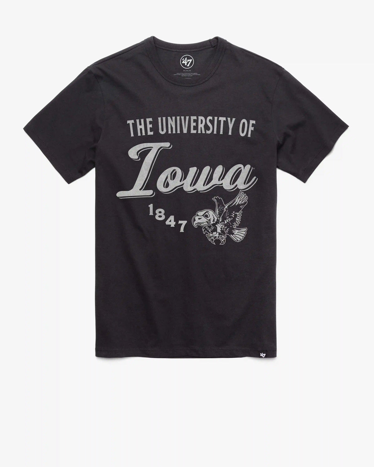IOWA HAWKEYES VINTAGE DIAG SCRIPT '47 FRANKLIN TEE