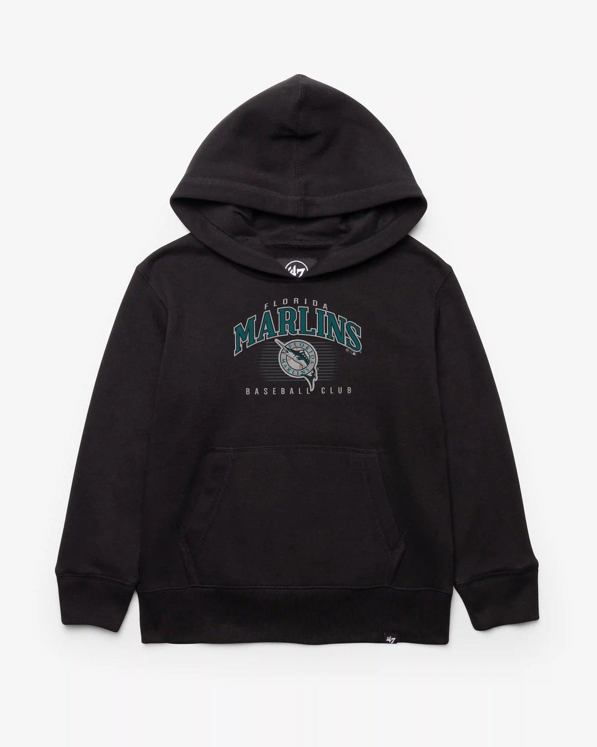 MIAMI MARLINS COOPERSTOWN DOUBLE HEADER '47 KID'S HEADLINE HOOD