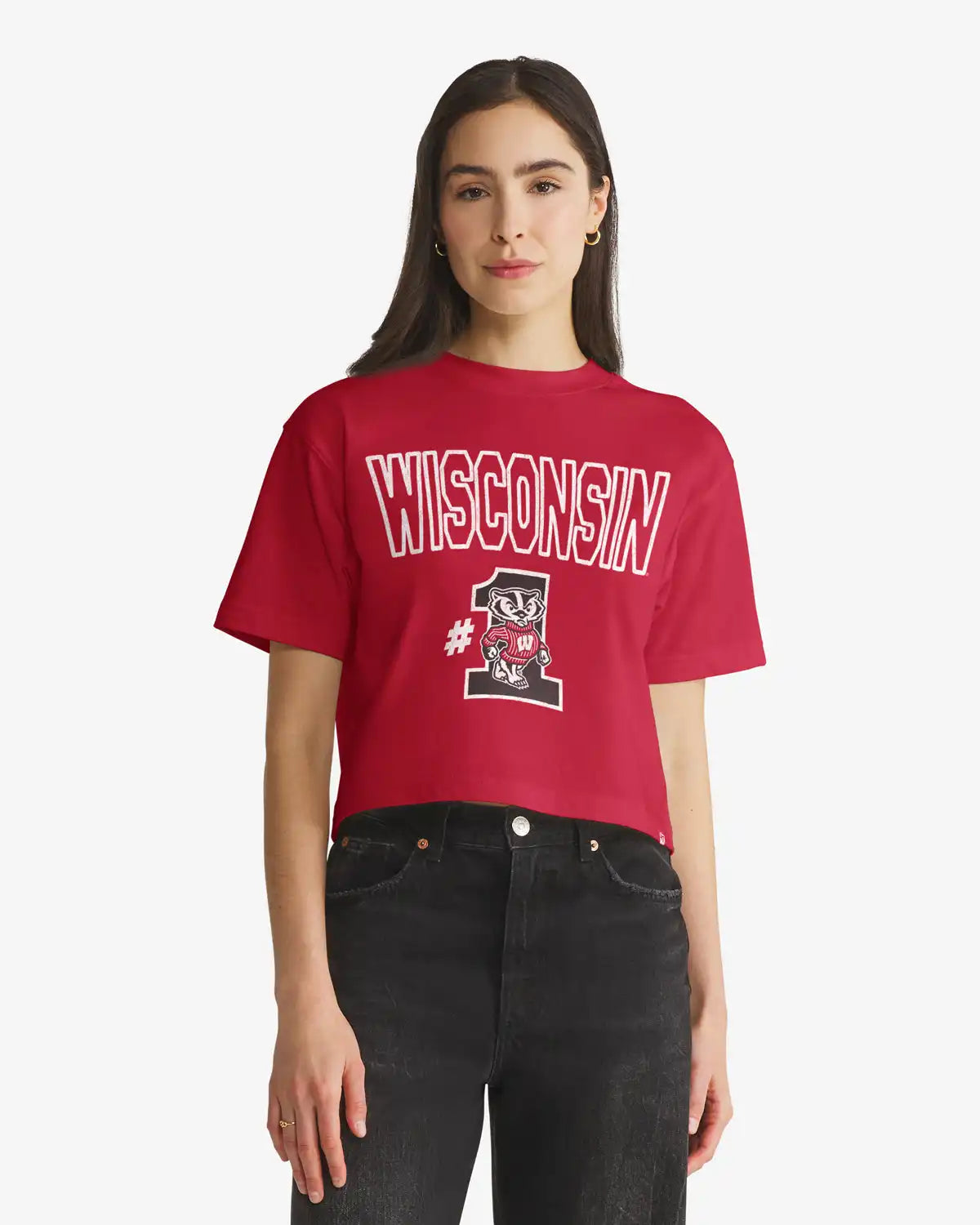 WISCONSIN BADGERS FIRST RANK '47 FOUNDATION CROP TEE WOMENS