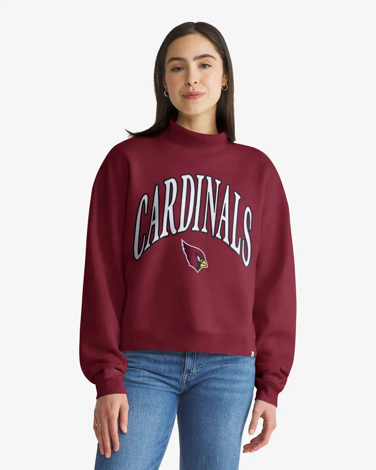 ARIZONA CARDINALS VANTAGE '47 WOMEN'S MOCK NECK PULLOVER
