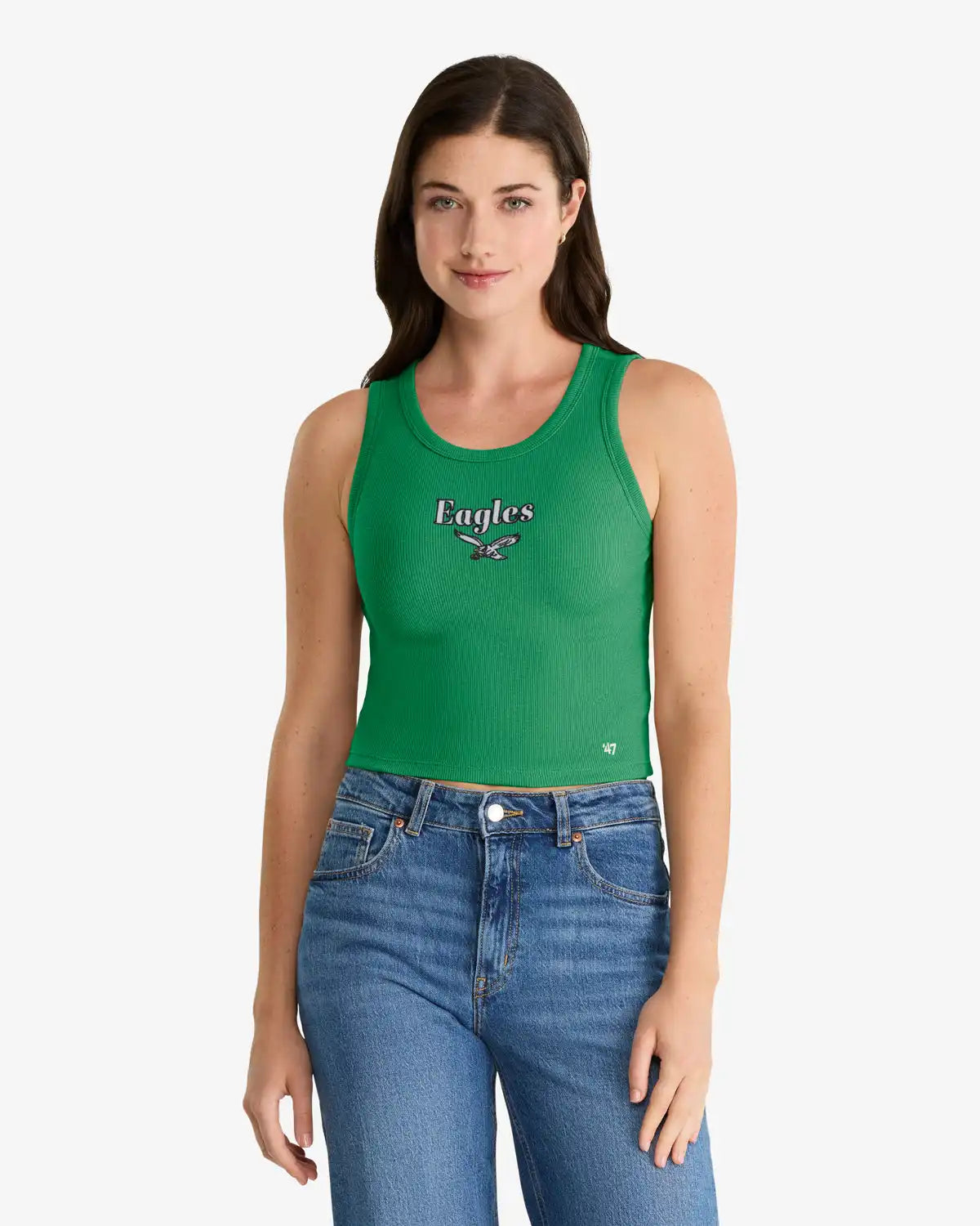 Philadelphia Eagles Historic Straight Cut '47 Baby Rib Tank Womens