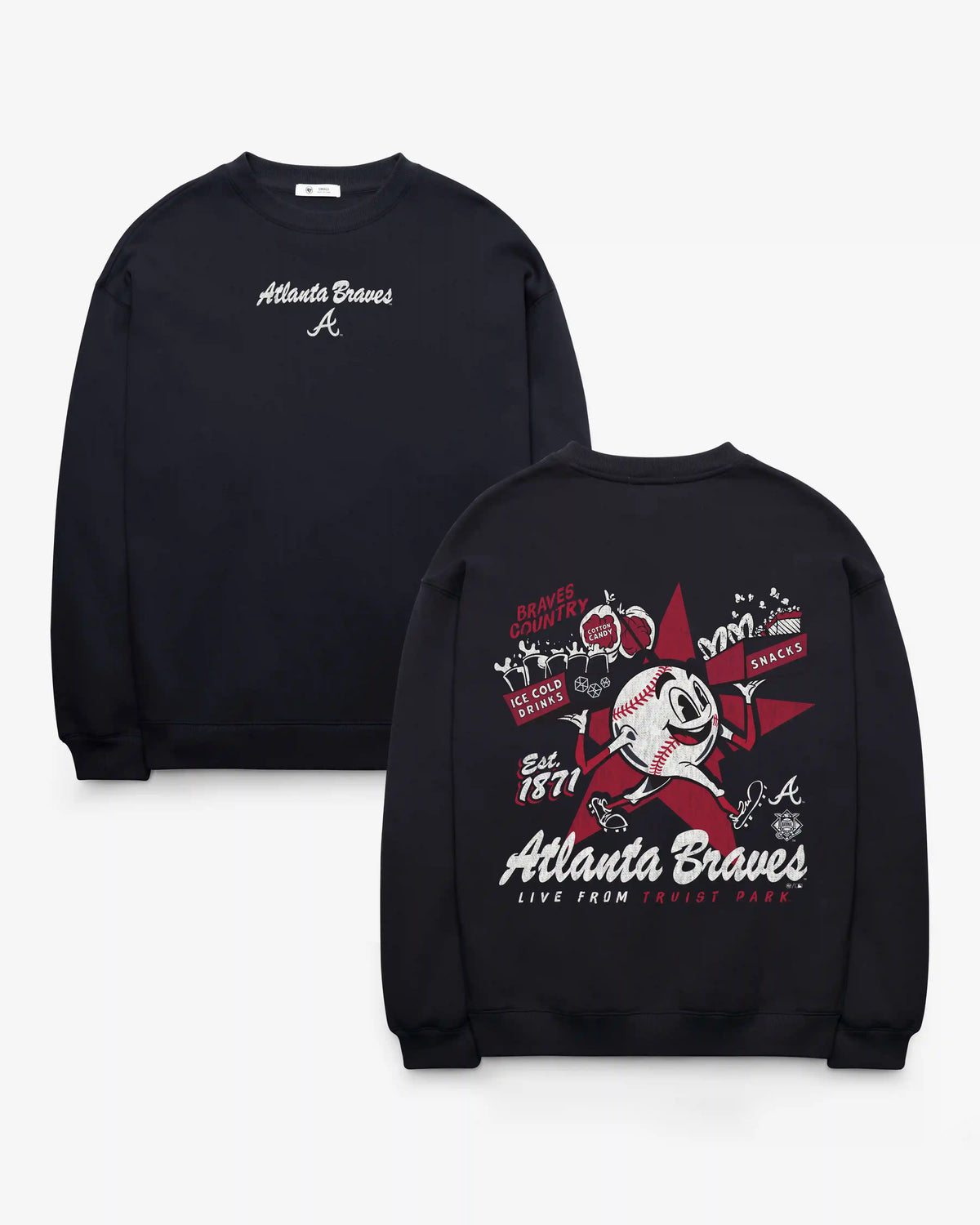 ATLANTA BRAVES FAN FUEL '47 OVERSIZED CREW WOMEN