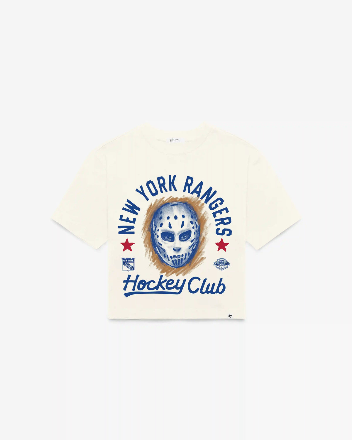 NEW YORK RANGERS ARCH MASK '47 FOUNDATION CROP TEE WOMENS